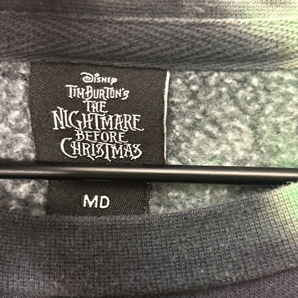 OOGIE BOOGIE Sweatshirt Medium The Nightmare Before Christmas Tie-Dye Dice Crew - Picture 3 of 5